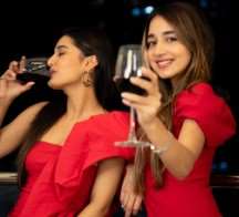Ayushi Khurana consuming alcohol
